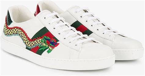 gucci ace dragon mens sneakers|gucci sneakers embroidered.